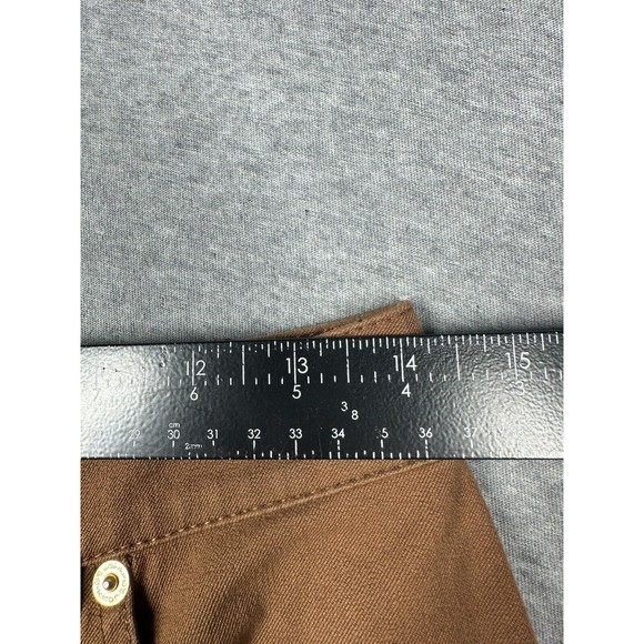 St John Sport Pants Womens Sz 6 Flat Front Pockets Brown‎ By Marie Gray Zip - Picture 3 of 6